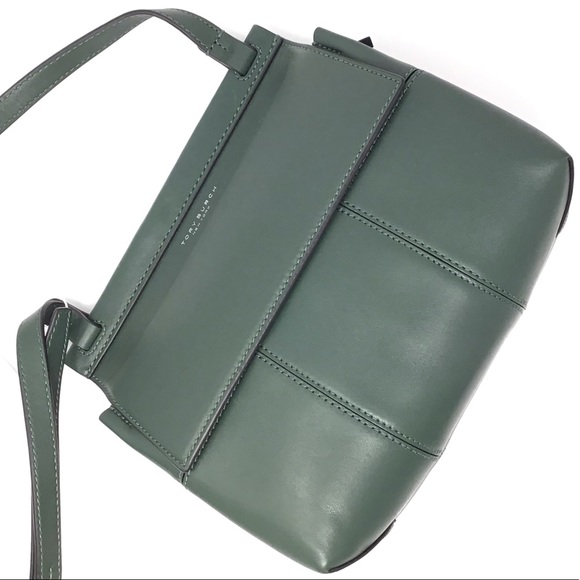 NWOT Tory Burch Block T Leather Crossbody Bag Green - Picture 11 of 17